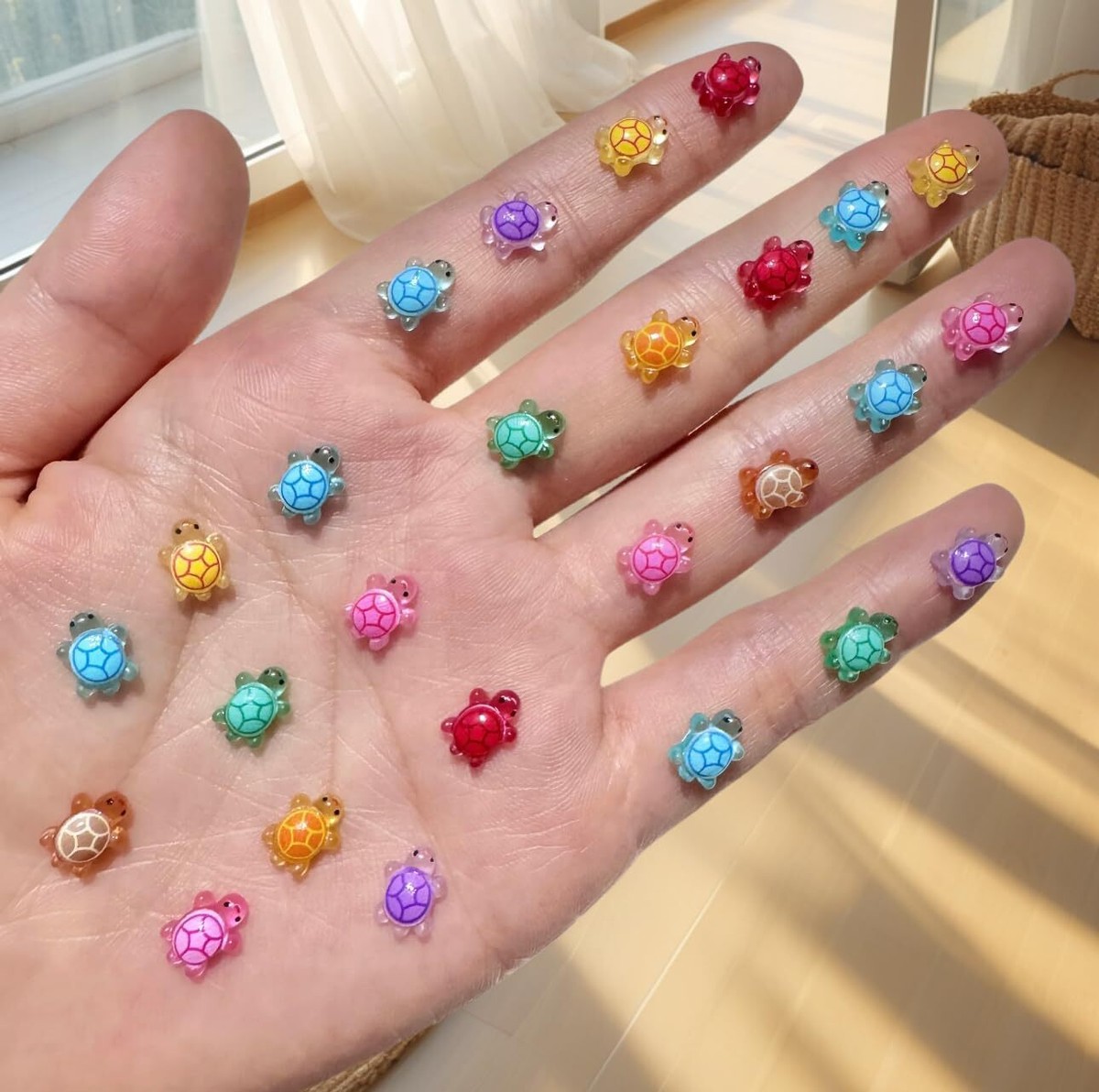 Mini Resin Turtle Figures 100 Luminous Mini Turtles - Tiny Resin ...