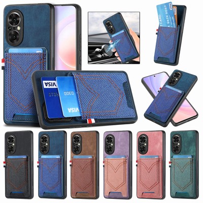 Demin Card Slot Phone Case for Honor 50 SE 60 70 80 Pro X8 X7 X30 Magic 4 Lite 5