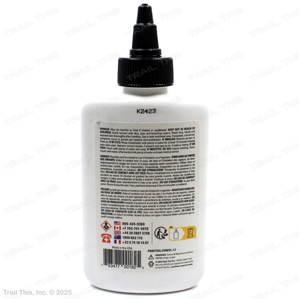 Lubricante sintético para cadena de bicicleta Park Tool CL-1.2 4 OZ húmedo y seco Foto 2 de 4