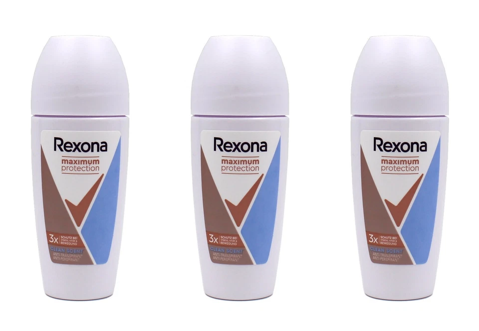 Rexona Clean Scent maximum protection Deo Roll-on , 3x50ml EAN59095583