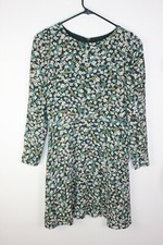 LOFT Long Sleeve Rayon Floral Dress Back Zip Lined Women's Size 6