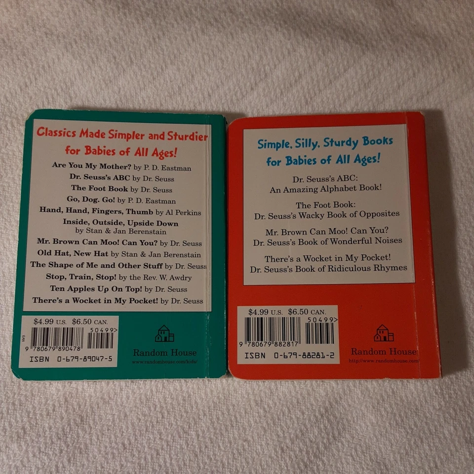 Lot of 2 Bright and Early Mini Board Books by Dr Seuss Are You My Mother & ABC - Image 3 of 4