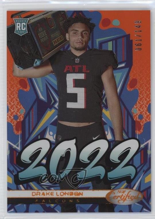 2022 Certified 2022 Mirror Orange 61/149 Drake London #2022-8 Rookie RC 11ng