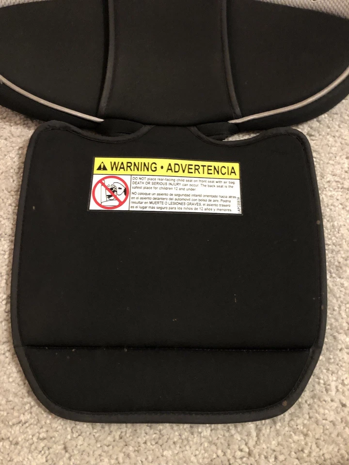 GRACO Car Seat Replacement Headrest Top Frame Cover Only Black Gray - Image 4 of 4