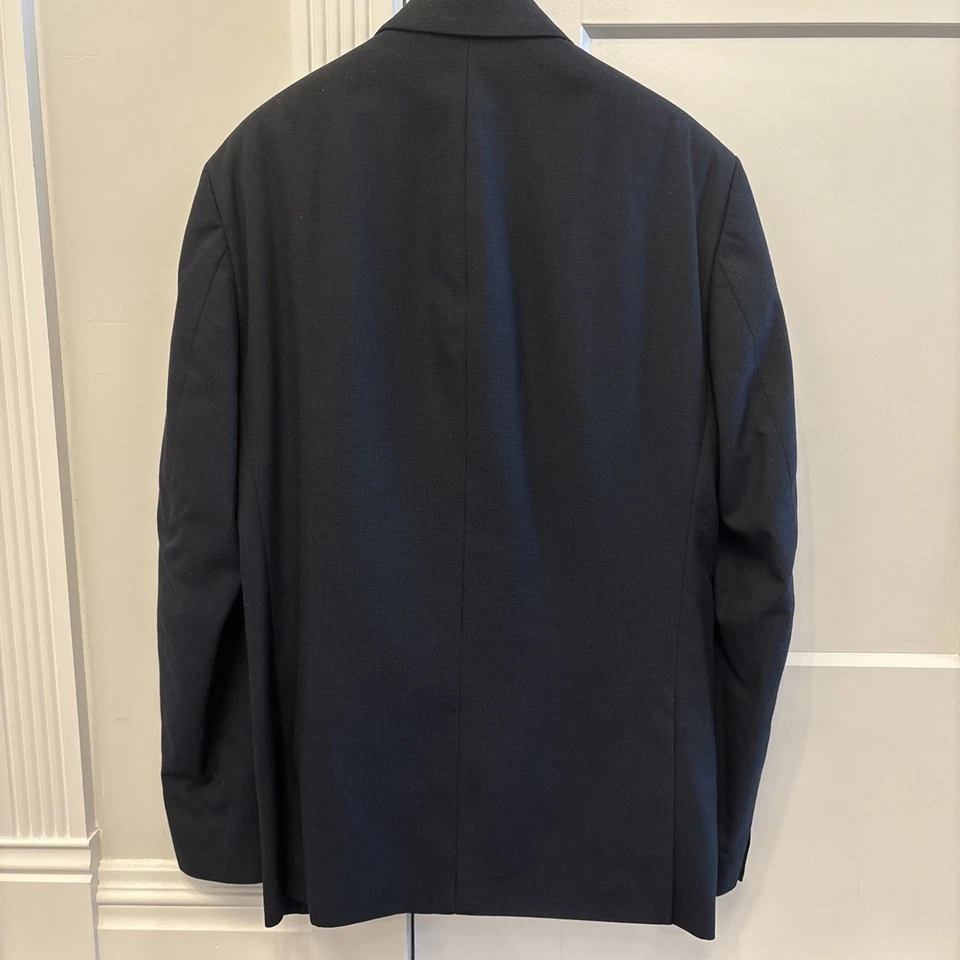 Calça masculina Andrew Fezza 38R 33x32. Xadrez marinho - Imagem 2 de 4