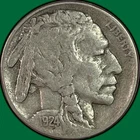 1924-S Buffalo Nickel Very Fine VF Coin #41485