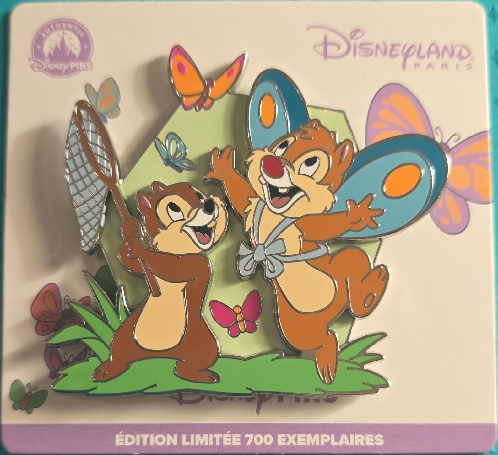 Disneyland Paris LE 700 Chip & Dale Butterflies Single Pin 2022