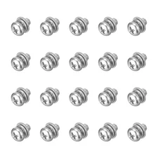 20Pcs M5 x 8mm 304 Stainless Steel Phillips Pan Head Machine Screws Bolts