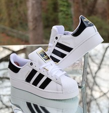 Adidas Superstar Bold Blanco Negro Mujer Talla 8.5 Personalizado FV3336