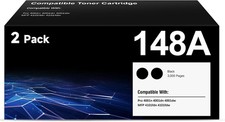 Compatible w/ HP 148A 148X Black Toner Cartridge 2 Pack for 4101fdw 4001dw NEW