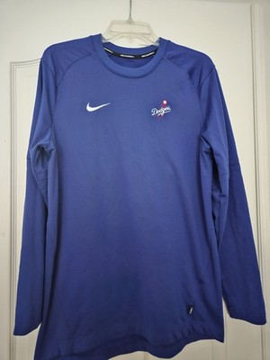 LOS ANGELES DODGERS NIKE DRI FIT Authentic Collection Long Sleeve Shirt-  Medium