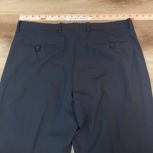 Theory Mens Black Wool Blend Dress Pants Size 32 Stretch Modern Career - Picture 9 of 10