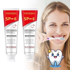 SP-6 6-Probiotic Whitening Toothpaste Brighten & Oral Health 2-Packs US Stock