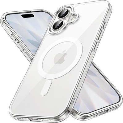 JETech Magnetisch Hülle für iPhone 17 6,3 Zoll, Stoßfest, Handyhülle Transparent