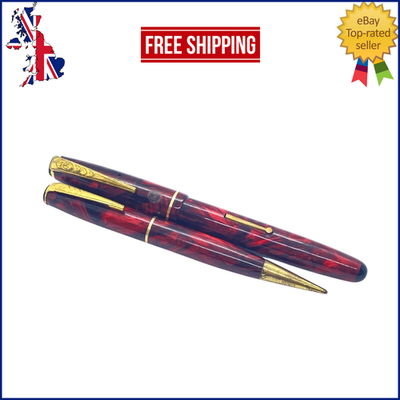 ONOTO　オノト　万年筆　デ・ラ・ルー・ジュニア　F-nib 1950年代前半 VINTAGE ONOTO JUNIOR FOUNTAIN PEN AND PENCIL SET IN BRIGHT RED 14K