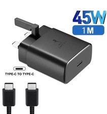 45W Super Fast Charger Adapter Plug & Cable For Samsung Galaxy S22 S23 S24 S25+