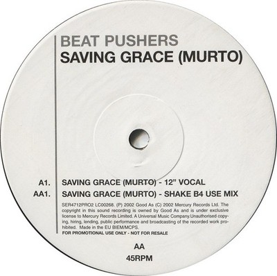 Beat Pusher - Saving Grace = Murto - Used Vinyl Record 12 - Promo - B16288z
