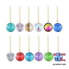 12 Pcs Crystal Glass Balls for Christmas Decorations 1.18'' Round Multi Color