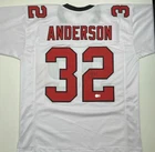 Jamal Anderson Signed Atlanta Pro White Football Jersey (Beckett) (BAS)