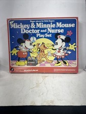 RARE Colorforms Mickey Minnie Mouse Doctor  Nurse Pre-School Play Set Complete