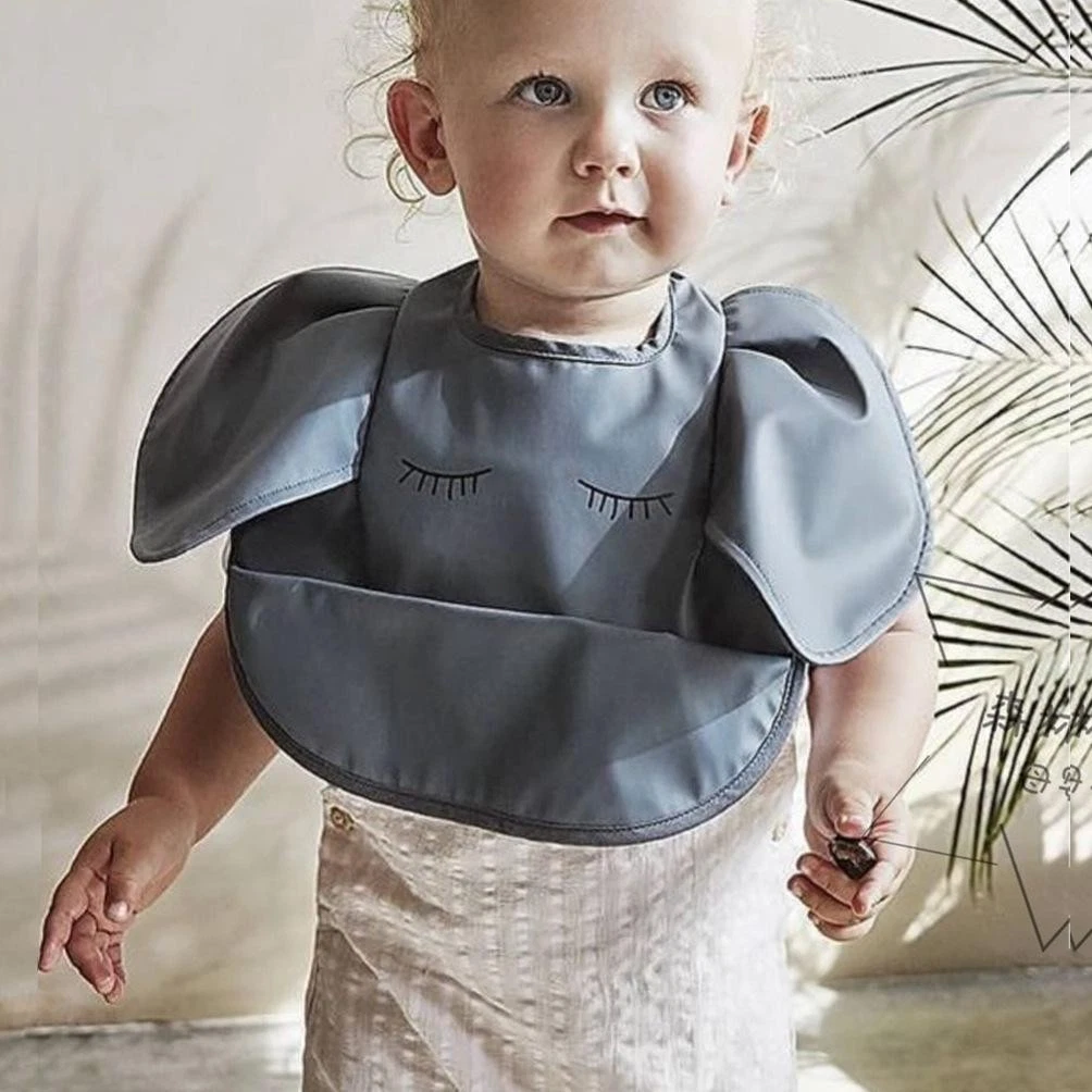 Baby Bibs Ins Nordic Style Angel Feed Pocket Burp Girl Boy Infant Meals Bib Wate