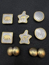 Vintage Button Covers And Gold Tone Buttons 