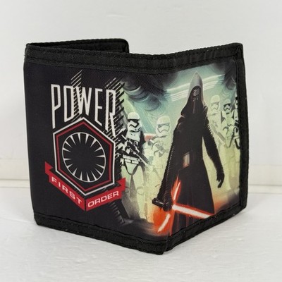 Disney Star Wars Power First Order Tri-Fold Wallet Black Kylo Ren Stormtrooper