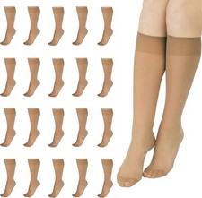 L'eggs Everyday Women's Knee High Stockings, Reinforced Toe, 100 Nylon, One Siz
