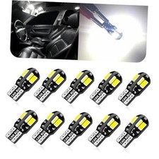 10 PCS T10 Car LED Width Light, 5730-8SMD 12V 6500K Error-free Side Wedge