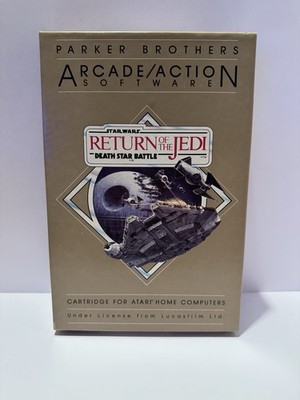 Star Wars Return of the Jedi Death Star Battle Atari 400 800 1200XL CIB Clean
