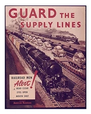 Vintage Train Poster Wall Art - Guard the Supply Lines Premium Quality