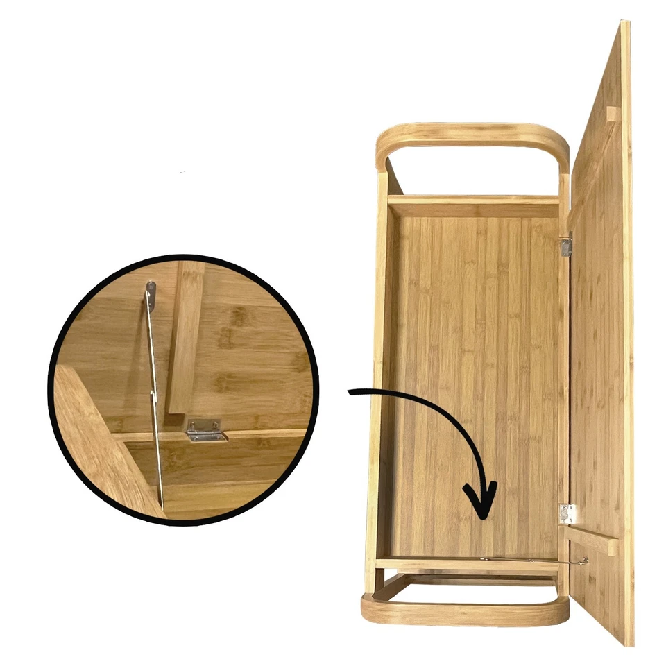 Scarpiera in bambù con panca e panca per scarpe a 1 livello con cuscino - Immagine 3 di 4