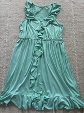 Merona Mint Green Ruffle Front Dress Size Medium