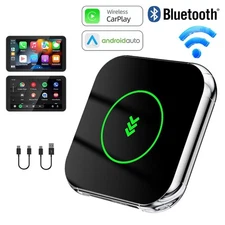 Wired to Wireless Car Carplay AI Box Android Auto Adapter Plug & Play for iPhone