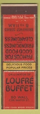 Matchbook Cover - Loufre Buffet