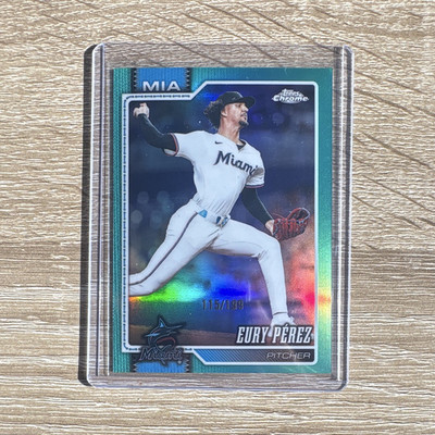 Topps Chrome Eury Pérez Miami Marlins #115 Serial Numbered 115/199 MLB