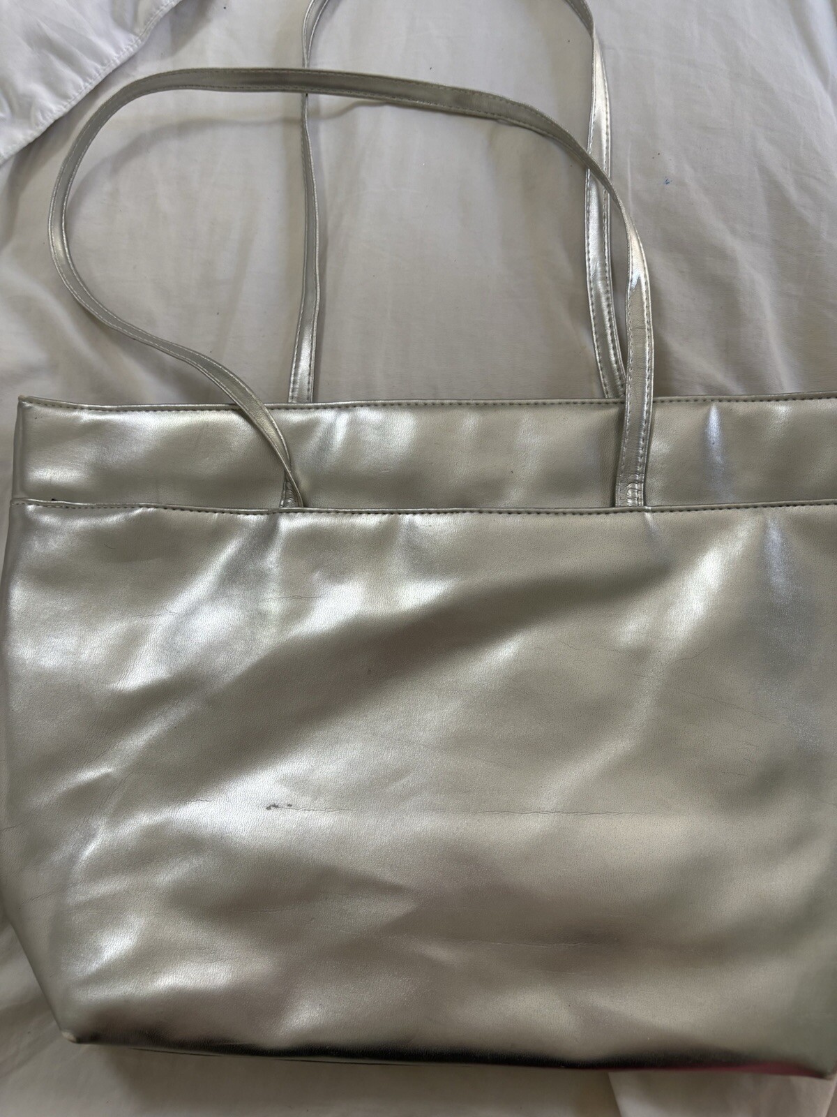 Brooklyn Circus BKC Silver Tote Bag Shoulder Strap 16 x 12 x 4”