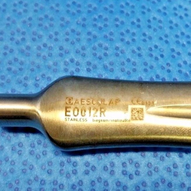 Aesculap Stainless Curved 33cm Malleable Sims Uterine Probe EO012R