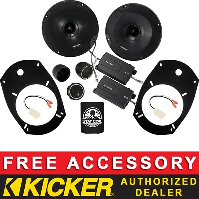 KICKER CSS654 6.5'' OEM SPEAKER REPLACEMENT FULL KIT FOR DODGE RAM 1500 2002-2010