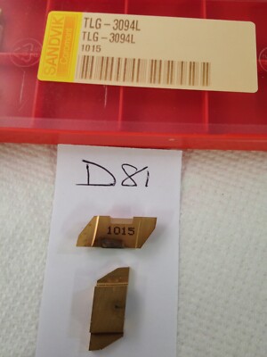 4 NEW SANDVIK TLG-3094L CARBIDE INSERTS. TOP NOTCH TOP LOK GRADE: 1015 {D81}
