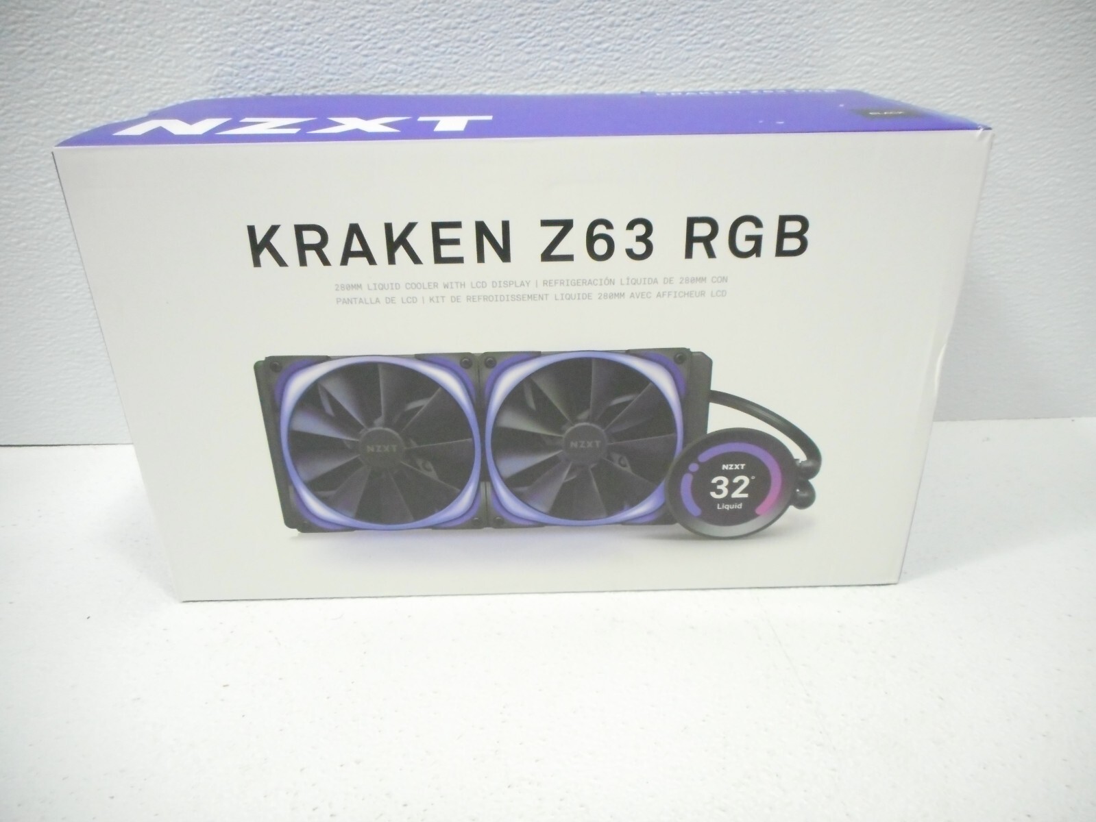 nzxt kraken z63 280mm liquid cooling system w/ lcd display factory