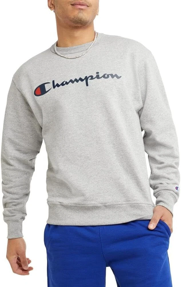 Champion men's powerblend 2025 fleece crewneck sweatshir
