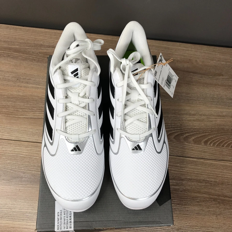 Adidas Purehustle 3 MD Softball Cleats Women's Size 9.5 IG7139 White NEW - Image 3 of 4