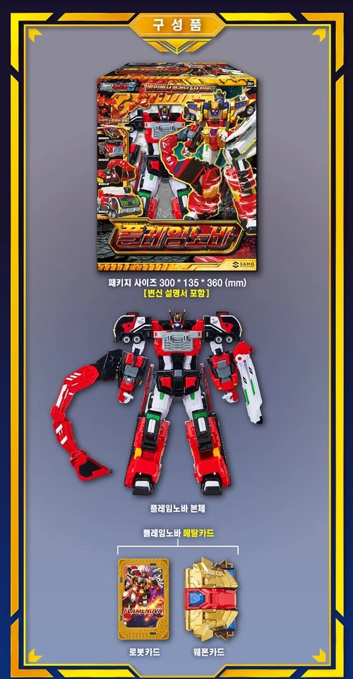 Metal Cardbot S FLAMENOVA Flame Nova Red Fire Truck Cars Transforming Robot 2025 - Image 4 of 4