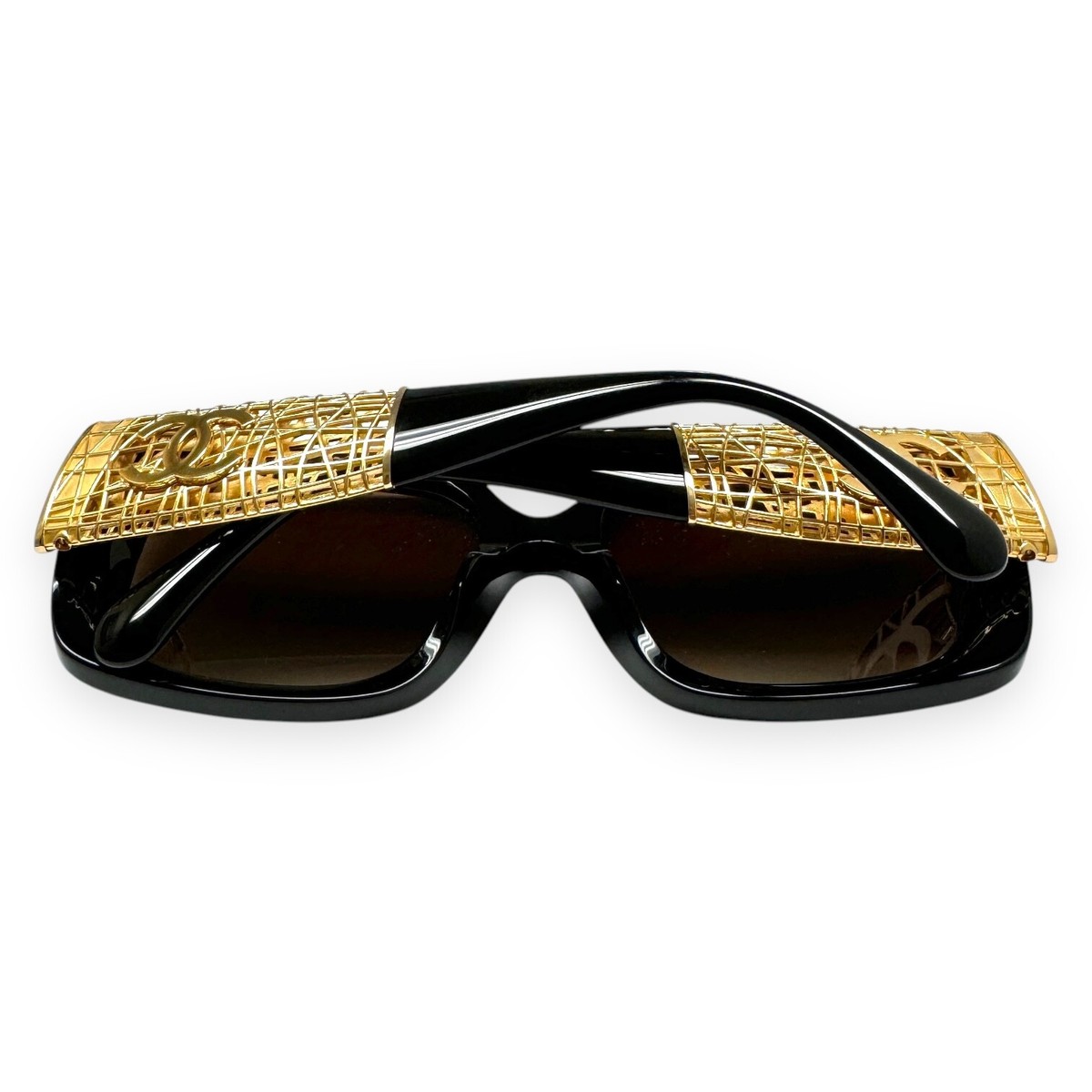【CHANEL】サングラス Chanel Sunglasses 5532A 622/S9 Black Gold Jewel Tweed CC