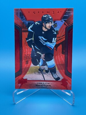 2023-24 Upper Deck Trilogy Matty Beniers Red 44/49 #100 Seattle Kraken