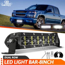 8" INCH LED WORK LIGHT BAR FLOOD OFFROAD ATV FOG TRUCK LAMP 4WD 12V 7" 9'' 