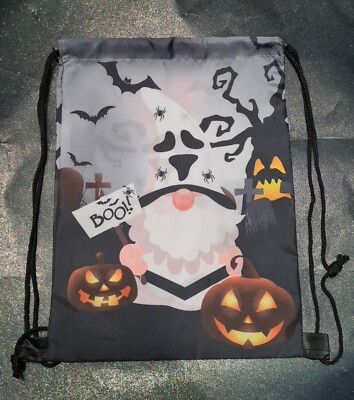 5 Halloween gonk drawstring bag sweets treats ghost witch pumpkin cat spider bat