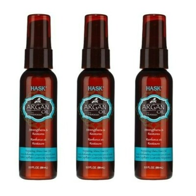 Hask Argan Oil Repairing Shine Hair Oil 2oz Set of 3 + Free Gift