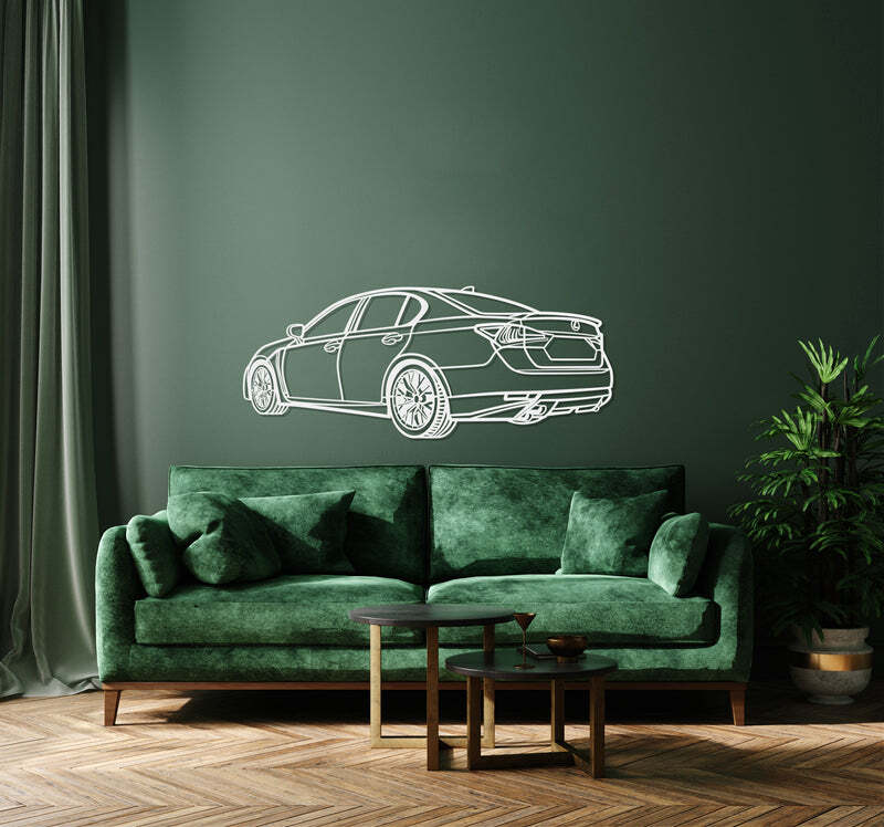 Wall Art Home Decor 3D Acrylic Metal Car Auto Poster USA Silhouette  2022 GS F